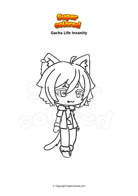 Dibujo Para Colorear Gacha Life Inxanity Supercolored The Best Porn