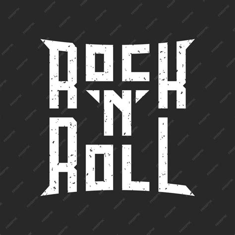 Rock N Roll Lettering Typography Premium Ai Generated Vector