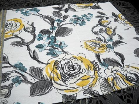 Upholstery Fabric Abstract Floral Design New Heavy