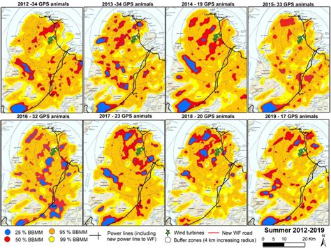 Brownian Bridge Movement Model Bbmm Maps Showing The Population Home