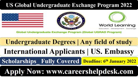 Us Global Undergraduate Exchange Program Global Ugrad Fully Funded