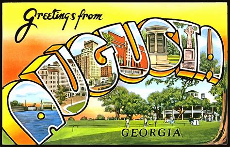 Greetings From Augusta Georgia Photograph By Vintage Collections Cites