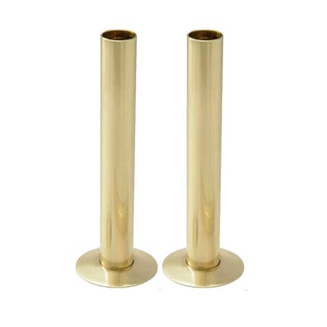 15mm Pipe And Rosettes Brushed Brass Pair Br Pipe01 Kartell Uk