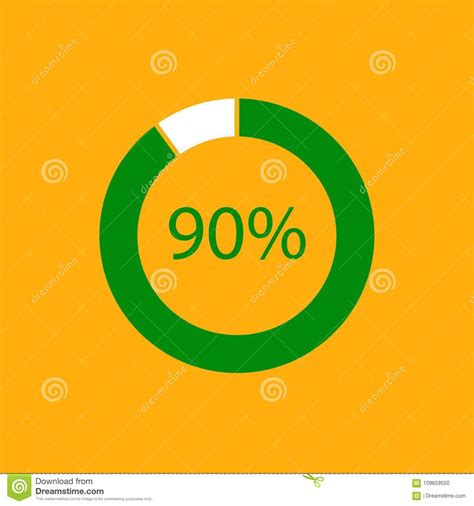 Diagrammes Verts De Pourcentage De Cercle Pour L Infographics