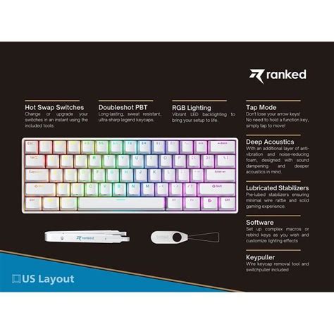 Clavier Mécanique de Jeu RANKED S Supernova Hot Swap RGB LED Touches