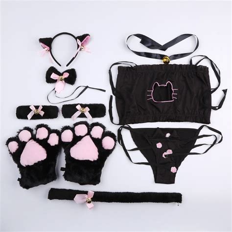 Jual Japanese Anime Cat Girl Bra Panties Set Women Sexy Lingerie Underwear Intimates Kawaii