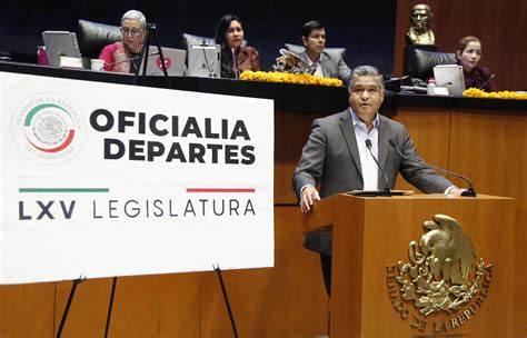 Senador Víctor Fuentes Solís Para Presentar Su Voto Particular Al Dictamen Con Proyecto De Ley