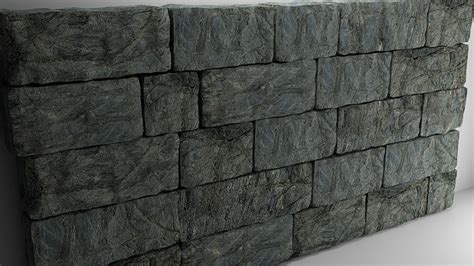 High Poly Natural Stone Wall 3d Model Cgtrader