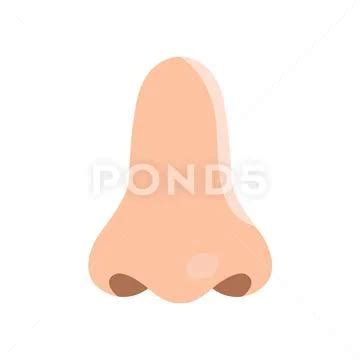 Human Nose Flat Clip Art Illustration Isolated Icon: Royalty Free ...