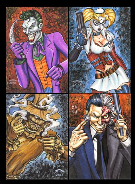 Batman Rogues Gallery Sketch Cards By Ahochrein2010 On Deviantart