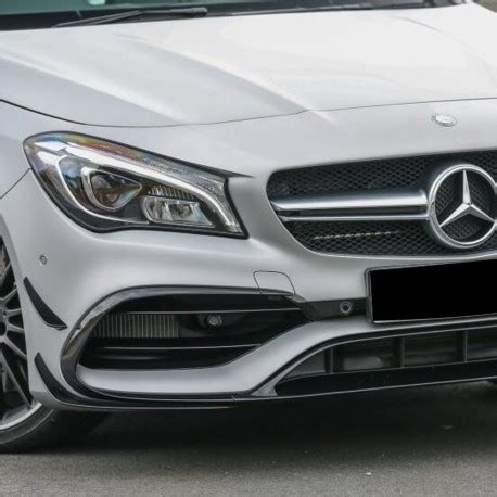 Pack Aero Du Pare Chocs Avant Noir Brillant Pour Mercedes Cla W Avec