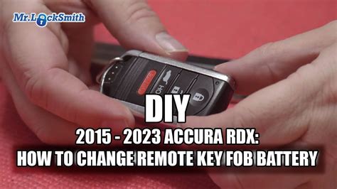 DIY 2015 2023 Acura RDX How To Change Remote Key Fob Battery YouTube