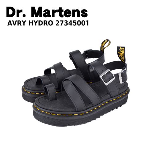 【楽天市場】drmartens ドクターマーチン Avry Hydro エイブリー 27345001 ストラップサンダル 靴 レディース 黒