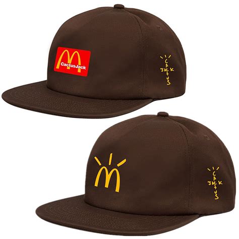 Mcdonalds Cactus Jack Embroidery Snapback Cotton Travis Scott Baseball