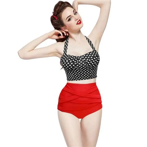 Vintage Bikini Bikini Set High Waist Retro Swimsuit Vintage Swimwear