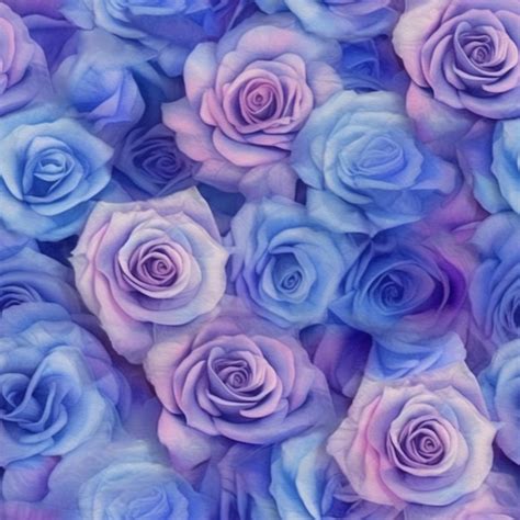 Premium AI Image | Purple and blue roses are arranged in a pattern ...