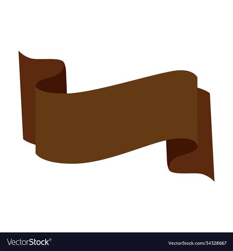 Isolated brown ribbon icon design Royalty Free Vector Image