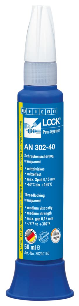 WEICONLOCK AN 302 40 Threadlocking Medium Strength With DVGW