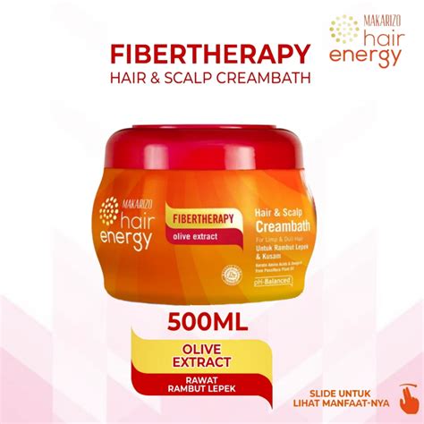 jual makarizo hair energy fibertherapy hair scalp creambath olive