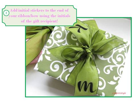 T Wrap Inspiration Easy Monogram Ribbon Confettistyle