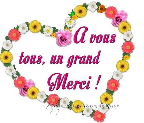 Merci Image Vous Tous Un Grand Merci Coeur Couronne De