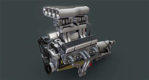 Hot Rod Drag Racing Engine 3D Model 3D Printable CGTrader