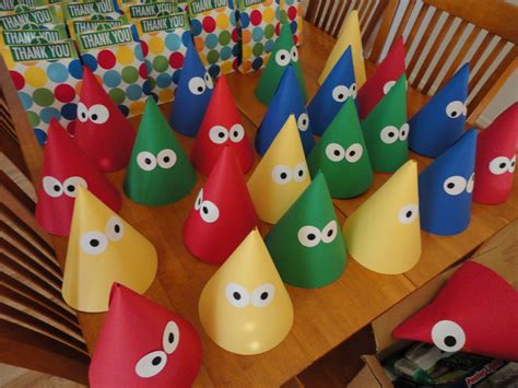 Sesame Street party hats and favors