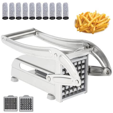 Austok French Fry Cutter With 2 Blades Stainless Steel Potato Slicer