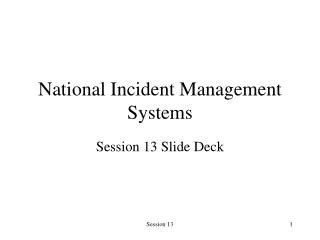 PPT National Incident Management System NIMS Overview PowerPoint