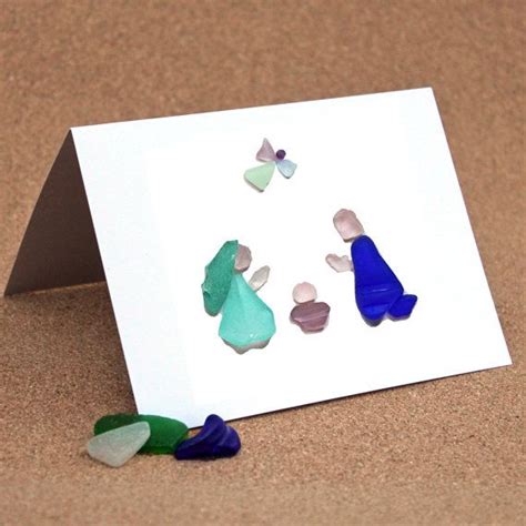 Sea Glass Nativity Ii Christmas Card