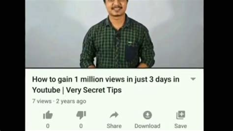 How To Gain 1 Million Views In Just 3 Days In Youtube Very Secret