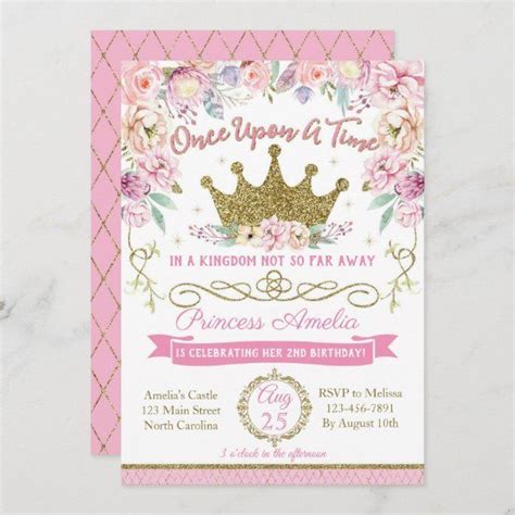 Princess Birthday Invitation | Zazzle