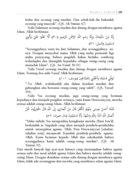 Tugas Agama Hadist Jibril 131 H A D I T S J I B R I L 119 Kufur Dan Seorang Yang Muslim Dan