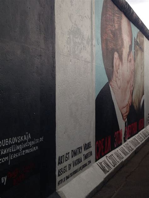 Berlin - East Side Gallery - The kiss between Breznev and Honecker ...