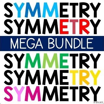 Symmetry Drawing & Lines of Symmetry Math and Art Worksheets - Mega BUNDLE