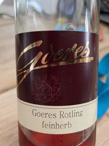 Goeres Goeres Rotling Feinherb Vivino Australia