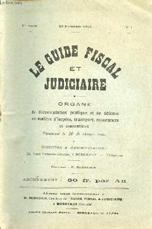 Le Guide Fiscal Et Judiciaire N Re Ann E Novembre La Loi