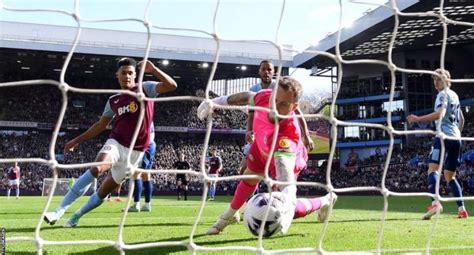 Pl Late Watkins Goal Rescues Aston Villa Point Against Brentford