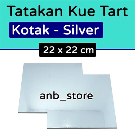 Jual Tatakan Kue Tart Ukuran X Kotak Silver Shopee Indonesia