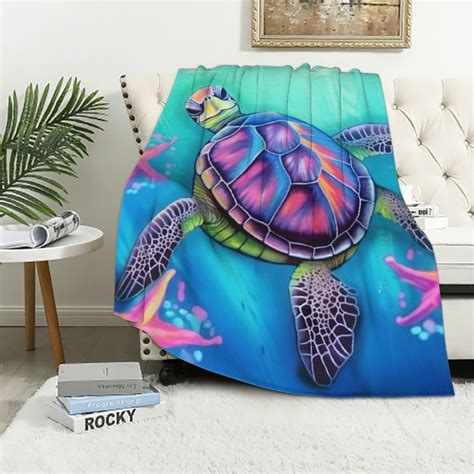 Aristuring Sea Turtles Blanket For Girls Turtles Throw Blanket Soft