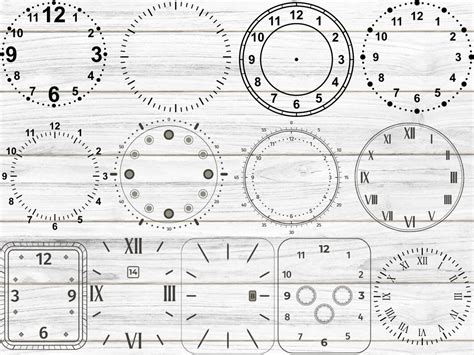 CLOCK FACE SVG Bundle Clock Face Clipart Clock Face Svg For Cricut