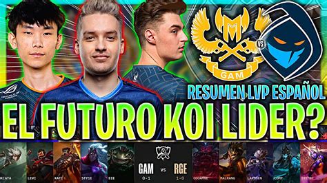 ROGUE SE PUEDE PONER LÍDER NUEVO KOI GAM vs RGE RESUMEN WORLDS