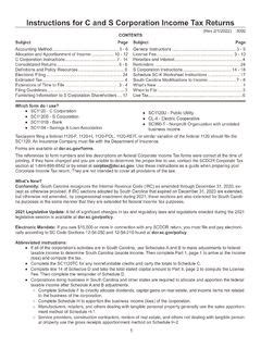 Instructions For C And S Corporation Income Tax Returns Instructions