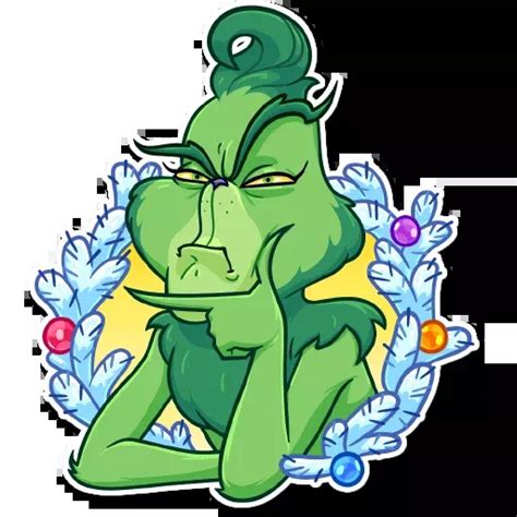 Grinch Telegram Stickers Sketches Grinch Cartoon Styles