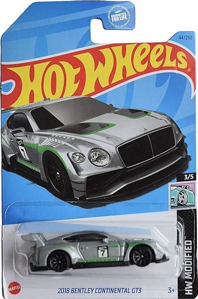 Amazon Hot Wheels 2018 Bentley Continental GT3 HW Modified 3 5 Silver 44 250 Toys Games