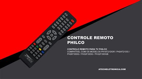 Controle Remoto TV LED Philco PH19T21DGR PH24T21DG PH28T35DG