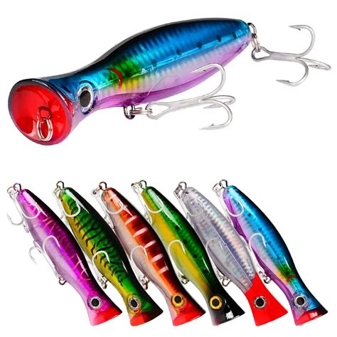 Big Popper Fishing Lure Bait Ganchos Agudos Crank Bait Isca Dura