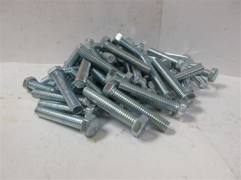 Hex Bolts 307a Sby Zinc 38 16 X 2 Course Thread Tap Bolt Lot Of