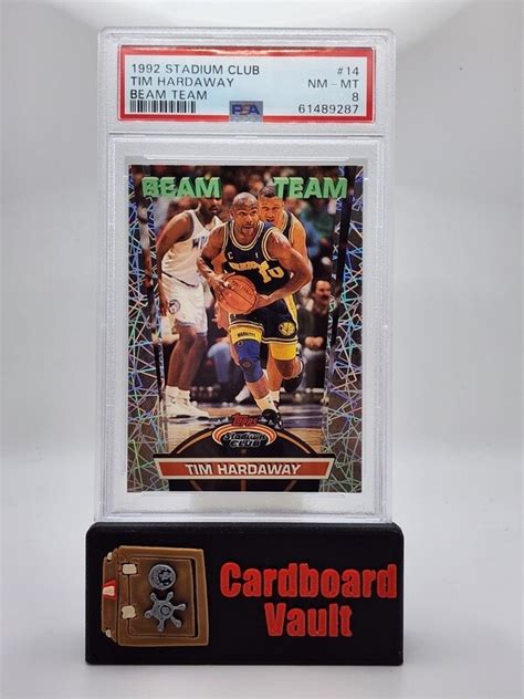 1992 Stadium Club Beam Team Tim Hardaway 14 PSA 8