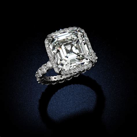 9 58 Carat G Vvs1 Asscher Cut Diamond Ring Rosenberg Diamonds And Co